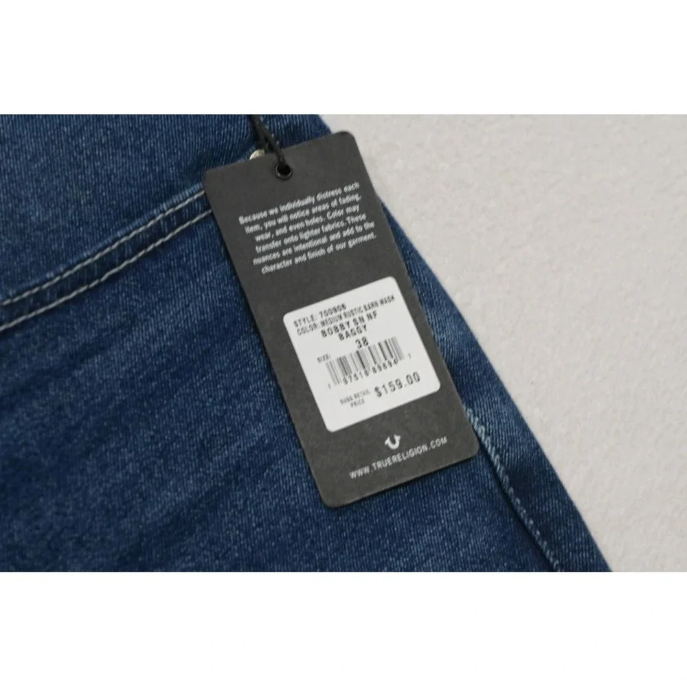 True Religion Jeans Bobby‎ Relaxed Baggy Stretch Mens Size 38 x 32 NWT $159